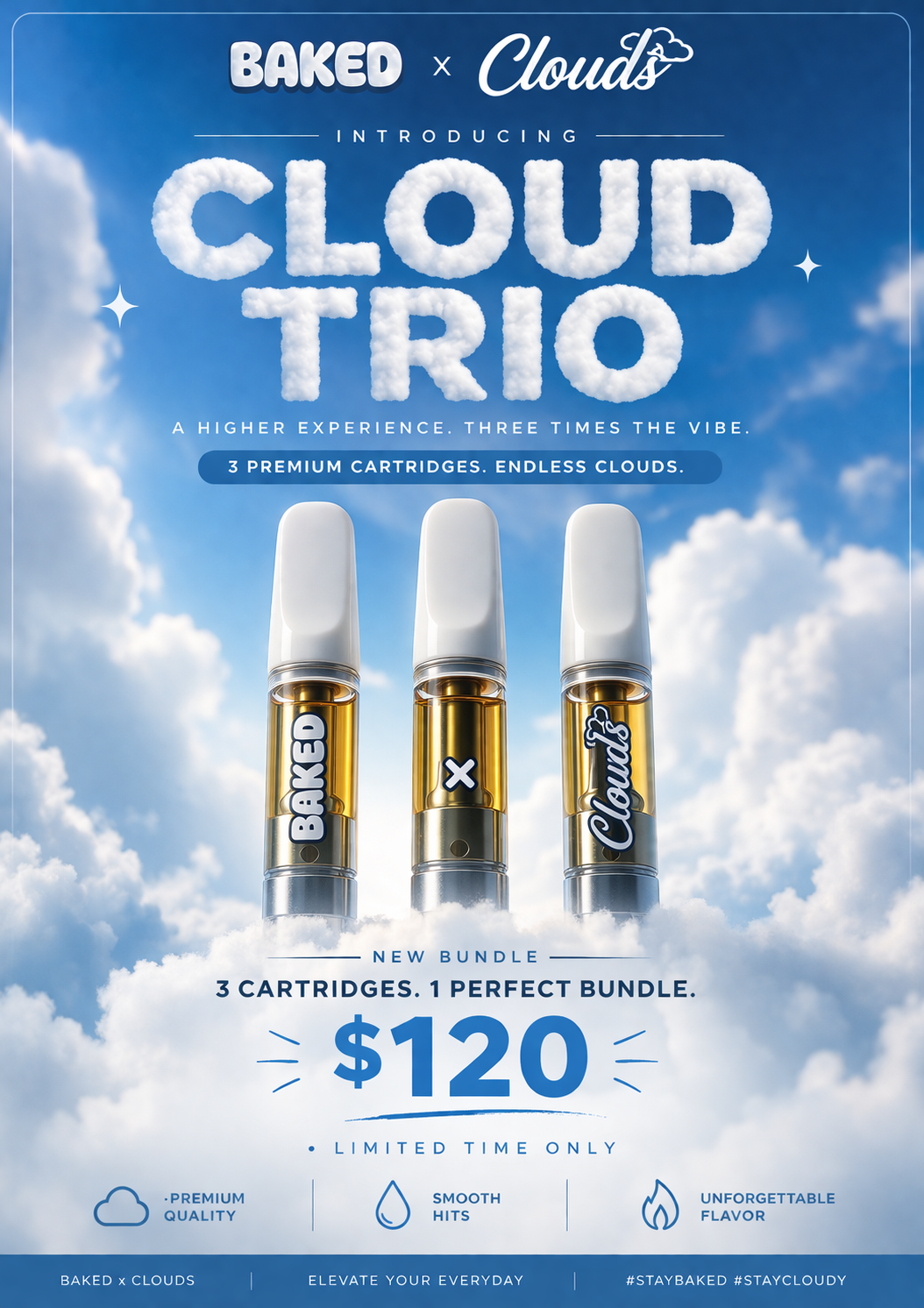 CLOUD TRIO ( 3 cartridges of your choice )